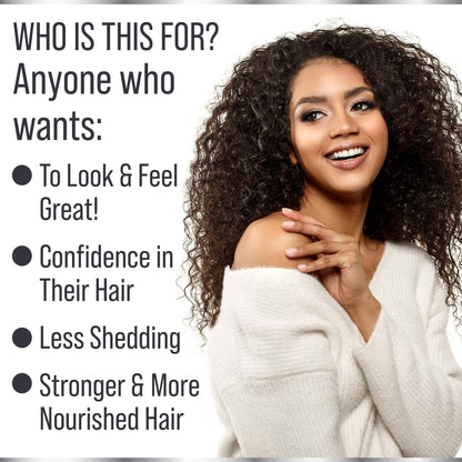 Saw Palmetto + Biotin 2-in-1 Hair Growth - Vegan, 10000 mcg Biotin, DHT Blocker