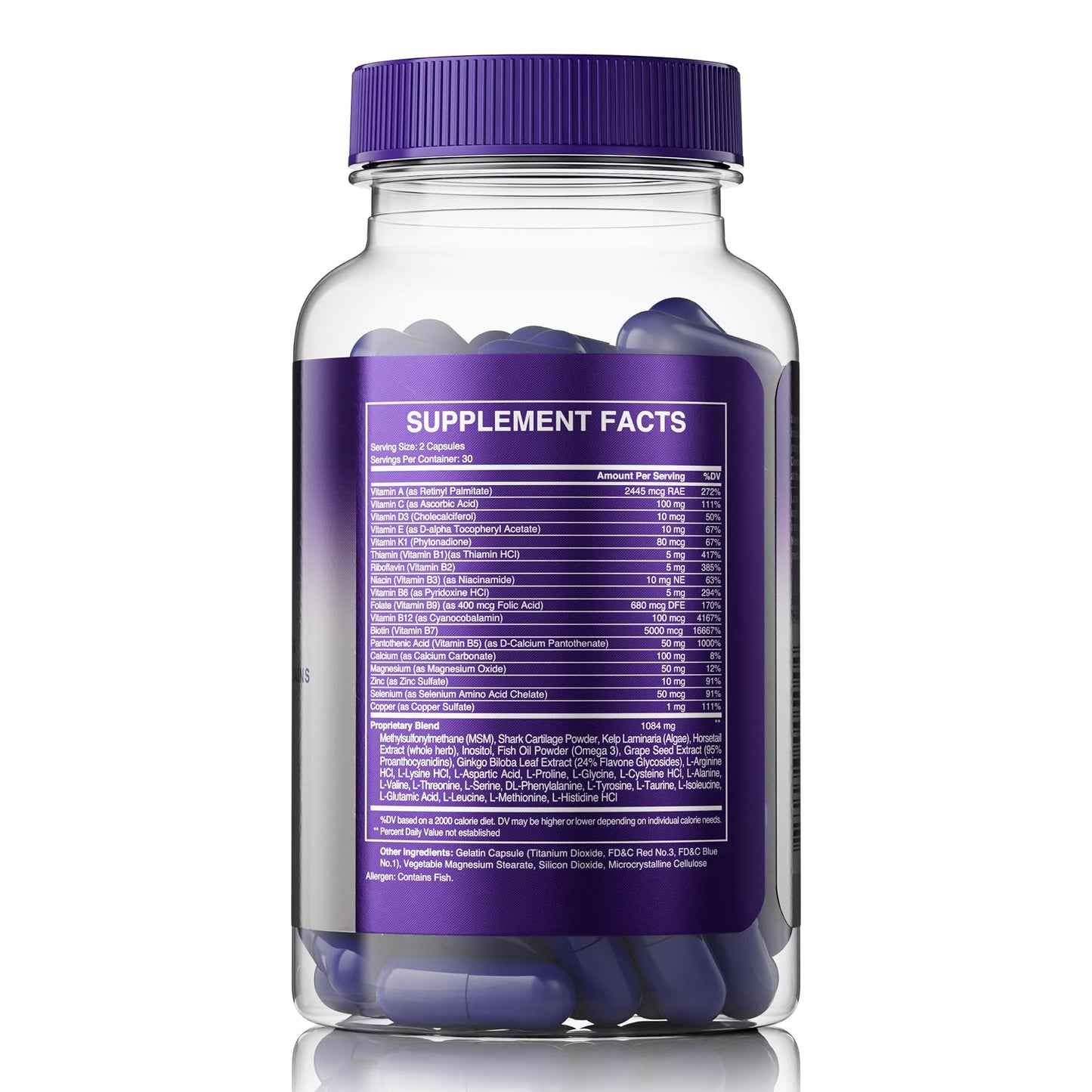 Manetabolism Plus Healthy Hair Growth Vitamins | Hair, Skin & Nails – 60 Capsules