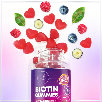 Hair Vitamins Gummies Biotin 5000 mcg – Hair Growth Support for Women