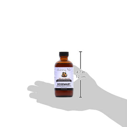 Sunny Isle Rosemary Jamaican Black Castor Oil 4oz | Hair Growth Treatment for Scalp & Acne-Prone Skin