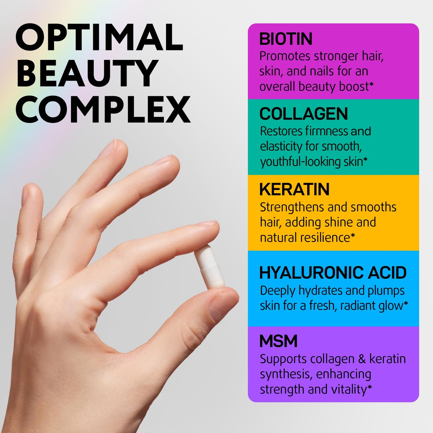IQ BIOLOGY Biotin Collagen Keratin – Hair Growth Vitamins for Women & Men, 10000mcg Biotin + Hyaluronic Acid