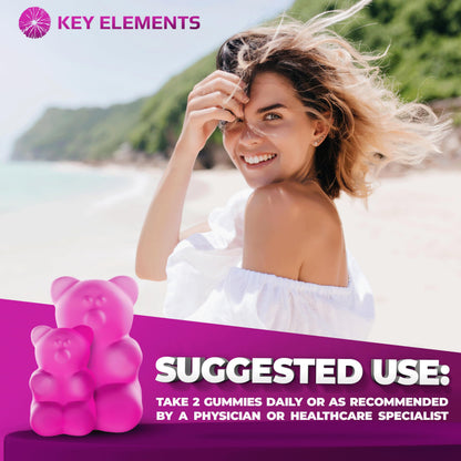 Hair Skin & Nails Gummies 10000mcg Biotin + Collagen – Vitamins for Hair Growth & Nail Health