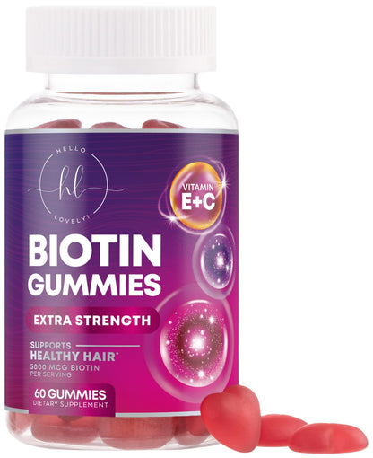 Hair Vitamins Gummies Biotin 5000 mcg – Hair Growth Support for Women