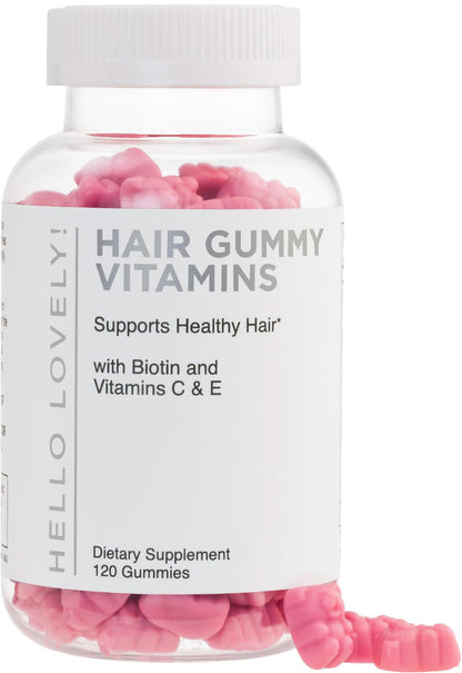 Hair Vitamins Gummies – Biotin 5000 mcg + Vitamins E & C, Zinc | 120 Gummies