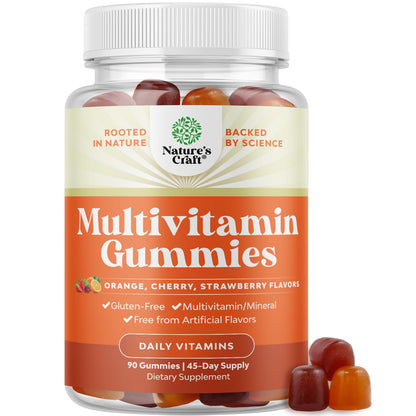 Halal Multivitamin Gummies for Adults - Gelatin-Free, Non-GMO, 90 Count