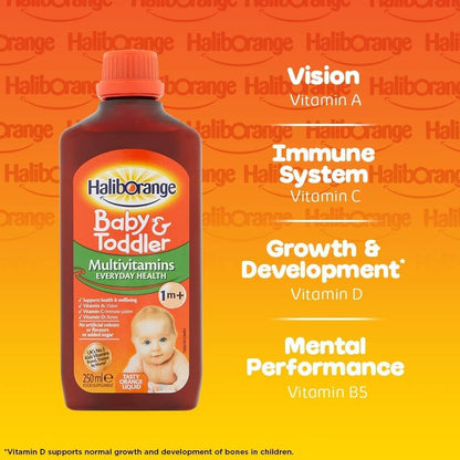 Haliborange Baby & Toddler Liquid 250ml – 2 Pack Bundle | 9 Essential Vitamins