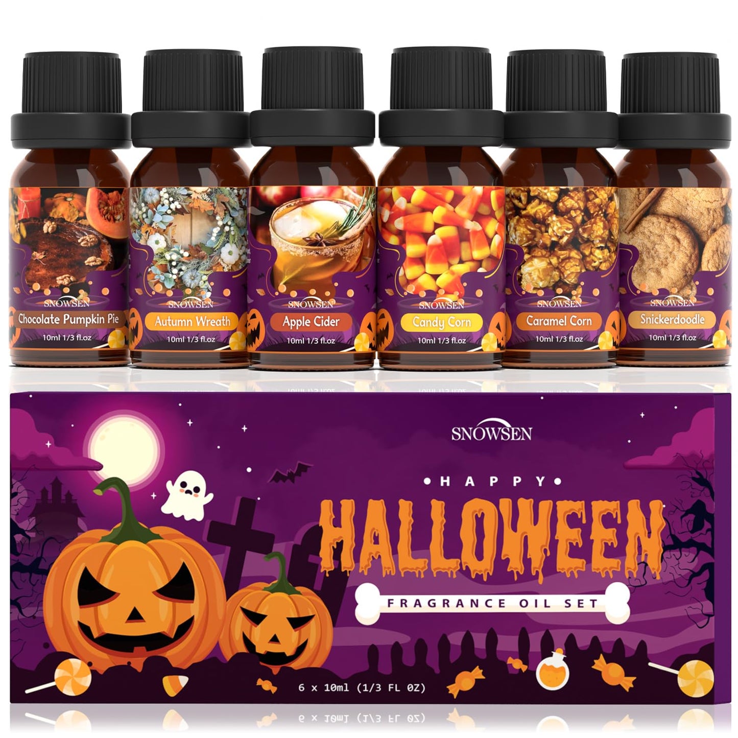 Halloween Essential Oil Set – SNOWSEN Fall Fragrance Oils for Diffusers & DIY