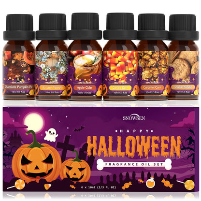 Halloween Essential Oil Set – SNOWSEN Fall Fragrance Oils for Diffusers & DIY
