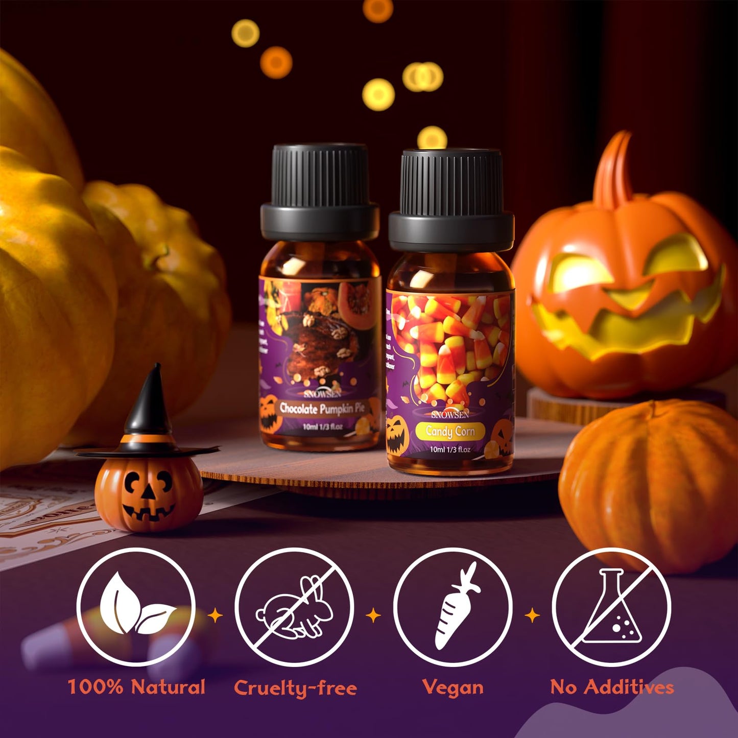 Halloween Essential Oil Set – SNOWSEN Fall Fragrance Oils for Diffusers & DIY