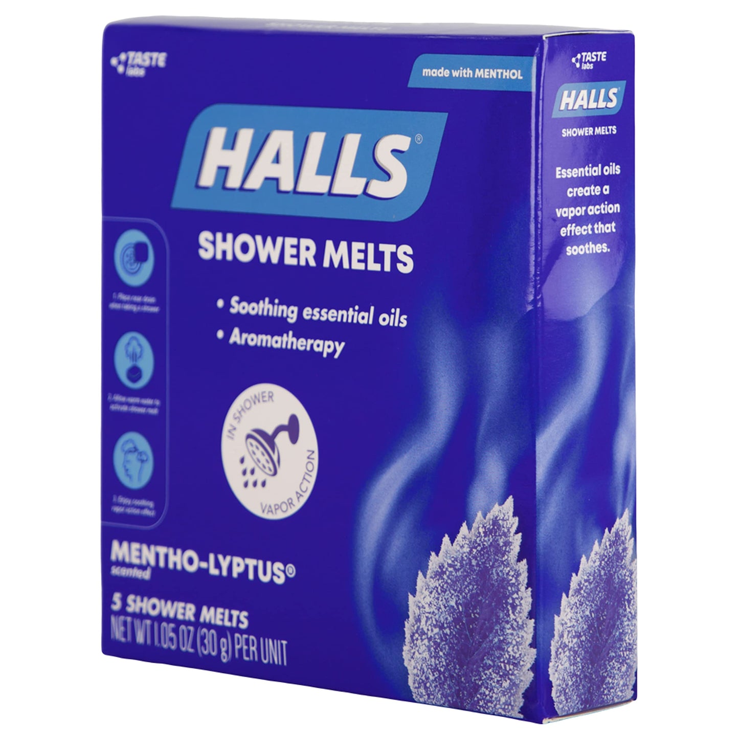 Halls Soothing Shower Melts 5 Pack - Mentho-lyptus Aromatherapy with Essential Oils