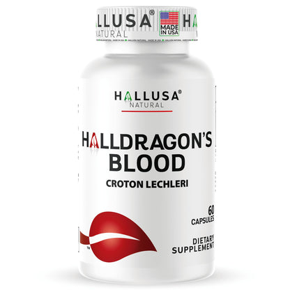 Hallusa Dragon's Blood 1000 mg Capsules – Croton Lechleri Digestive & Skin Support (60 Caps)
