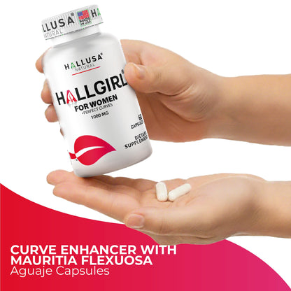 Hallusa Natural HALLGIRL Aguaje Curves Capsules – 1000mg for Women (60 Capsules)