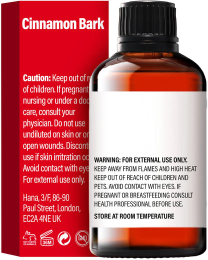 H'ana Cinnamon Bark Essential Oil - 1.02 Fl Oz | Hair, Skin, Diffuser & DIY