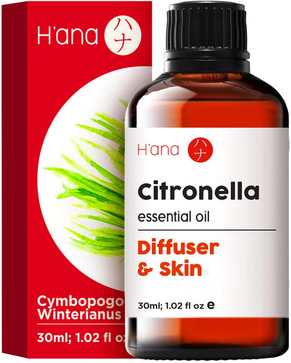 H'ana Citronella Essential Oil - 1.02 fl oz | Hair, Skin, Diffuser