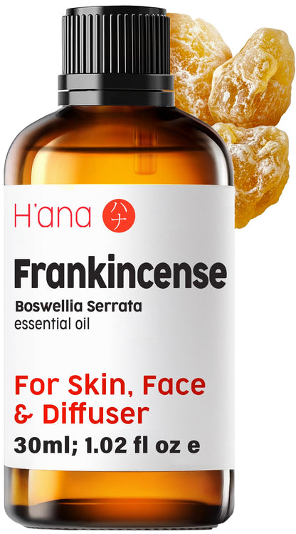 H'ana Frankincense Essential Oil – 1.02 fl oz | Hair, Skin, Diffuser & DIY