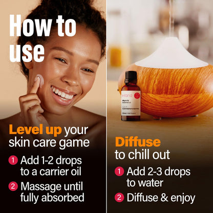 H'ana Myrrh Essential Oil – 1.02 fl oz | Hair, Skin, Diffuser