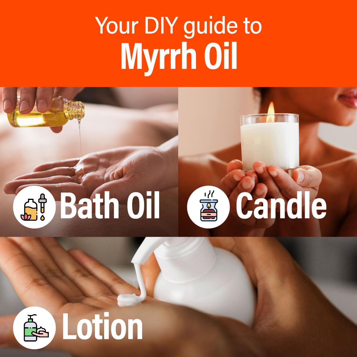H'ana Myrrh Essential Oil – 1.02 fl oz | Hair, Skin, Diffuser