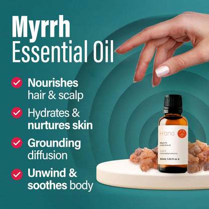 H'ana Myrrh Essential Oil – 1.02 fl oz | Hair, Skin, Diffuser