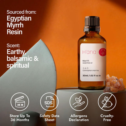 H'ana Myrrh Essential Oil – 1.02 fl oz | Hair, Skin, Diffuser