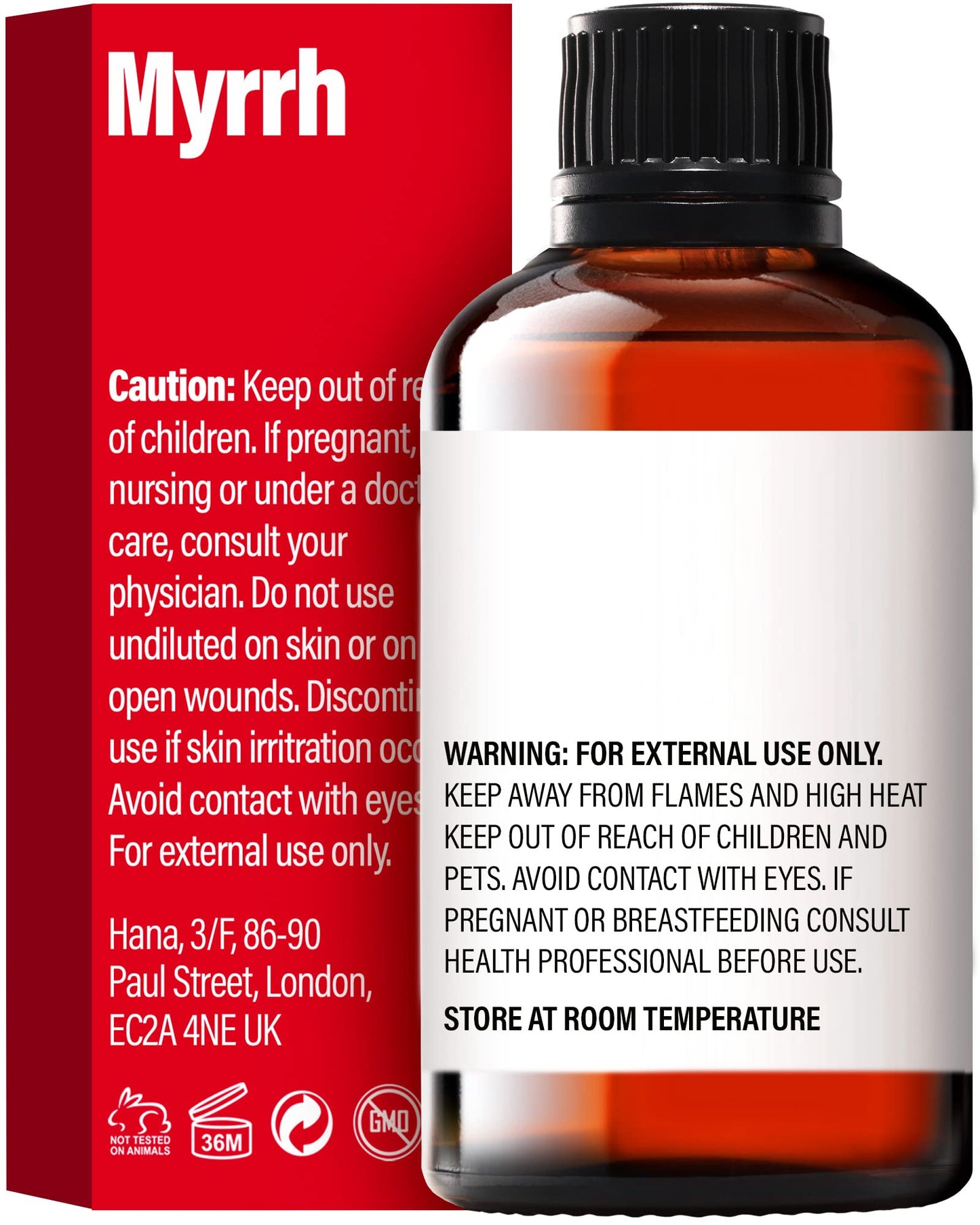 H'ana Myrrh Essential Oil – 1.02 fl oz | Hair, Skin, Diffuser