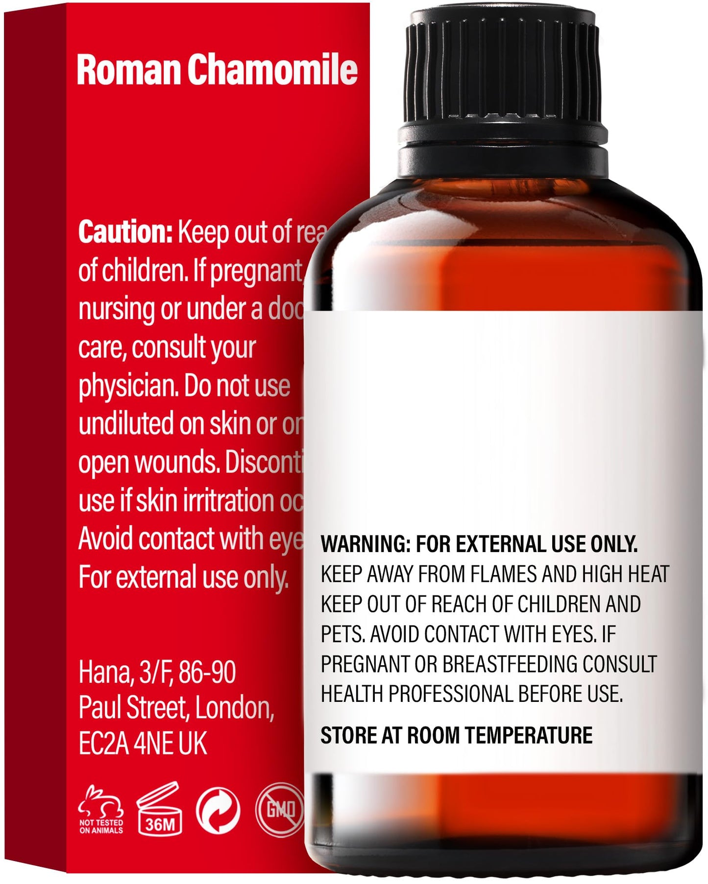 H'ana Roman Chamomile Essential Oil – 1.02 fl oz | Hair, Skin, Diffuser, Aromatherapy, DIY Candle & Soap Making