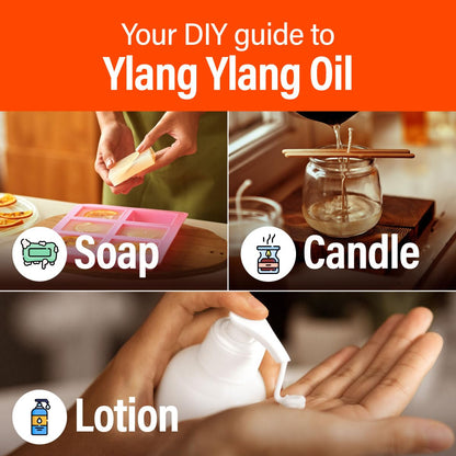 H'ana Ylang Ylang Essential Oil – 1.02 Fl Oz | Hair, Skin, Diffuser, Aromatherapy, DIY Candle & Soap Making