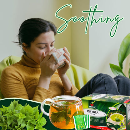 Hanan Nettle Tea - 25 Tea Bags | Stinging Nettle Leaf & Root – All-Natural Herbal Tea from Peru