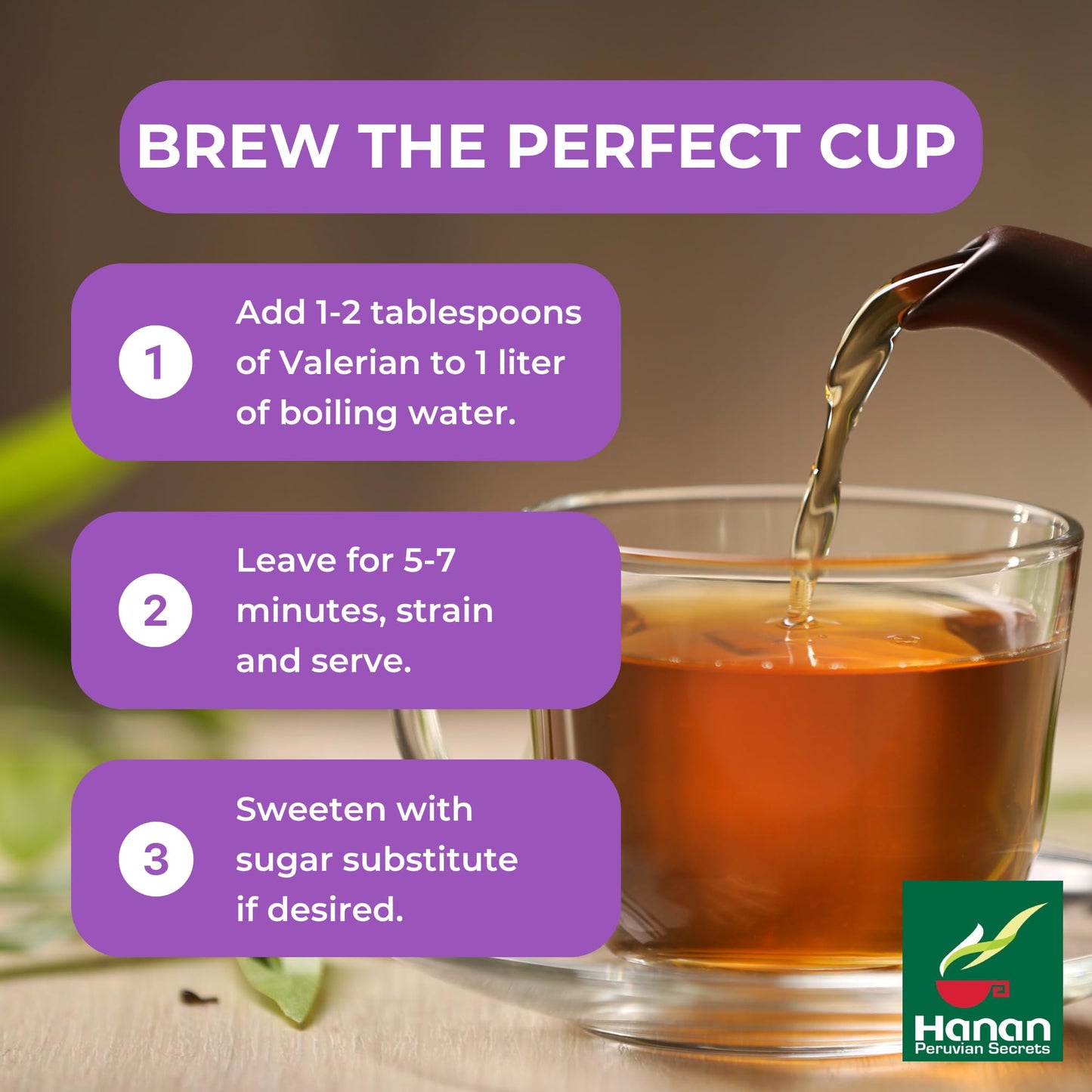 Hanan Valerian Root Tea – Loose Leaf Valerian Tea 2.1 oz (60 g) from Peru