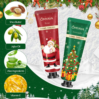 Christmas Gifts for Women: Scented Candles & Hand Cream Lotion Set | Bulk Christmas Gifts for Coworkers