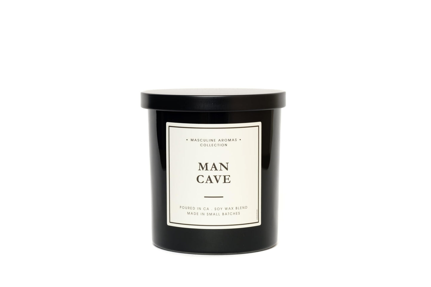 Hand-Poured in California | Masculine 9oz Candle with 50-Hour Burn Time | Vegan, Natural Essential Oils | Man Cave
