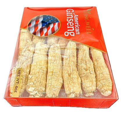 Hand Selected A Grade American Ginseng Root - 4 oz Box (Large Short)
