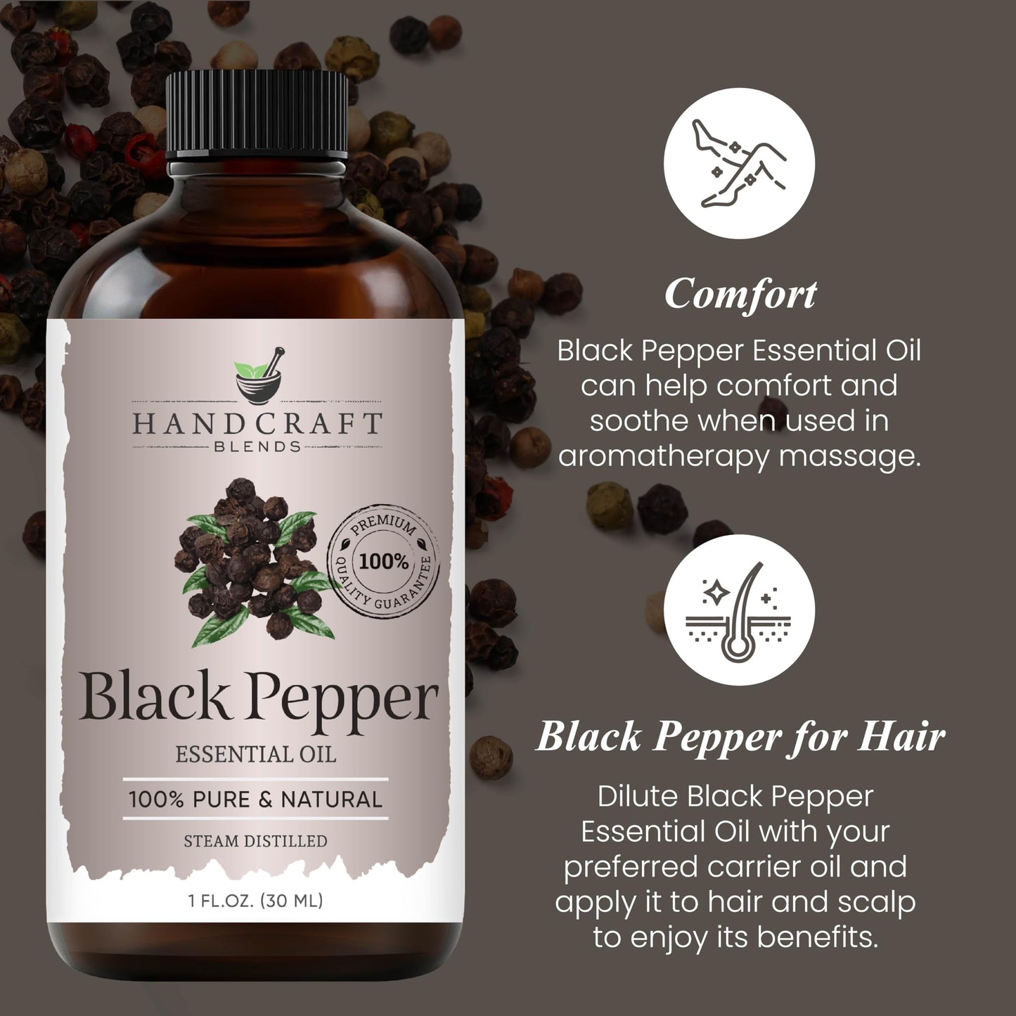 Black Pepper Essential Oil – Handcraft Blends, 1 oz | Pure & Natural