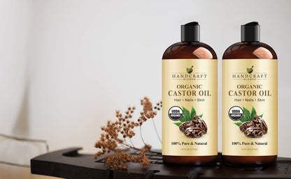 Handcraft Blends Organic Castor Oil – 16 oz | Pure & Natural Carrier Oil