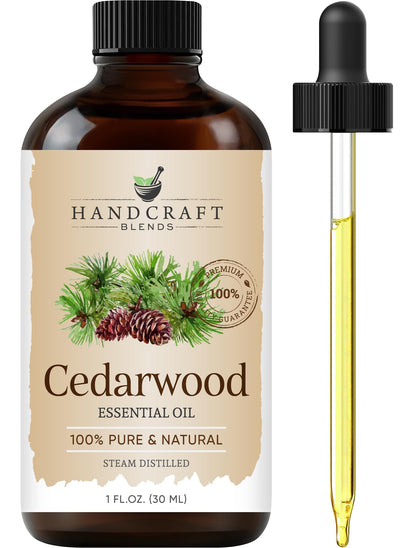 Handcraft Blends Cedarwood Essential Oil – 1 Fl Oz | 100% Pure & Natural