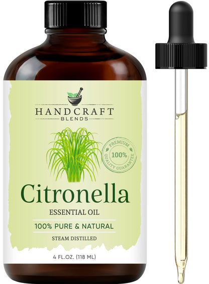 Handcraft Blends Citronella Essential Oil – 4 oz – Pure & Natural Premium Grade