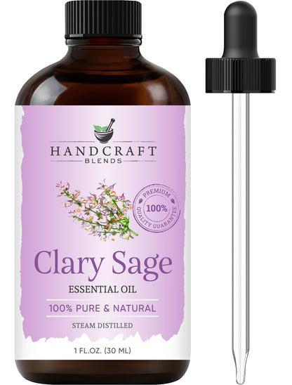 Handcraft Blends Clary Sage Essential Oil – 1 Fl Oz | 100% Pure & Natural, Premium Grade