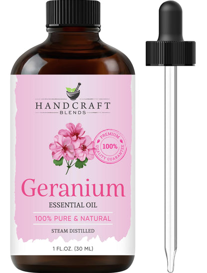 Handcraft Blends Geranium Essential Oil – 1 oz, 100% Pure & Natural, Premium Grade