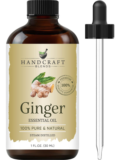Handcraft Blends Ginger Essential Oil – 1 Fl Oz – 100% Pure and Natural – Premium Grade Essential Oil for Diffuser and Aromatherapy, Skin, Massage, Candle and Soap Making Fragrance