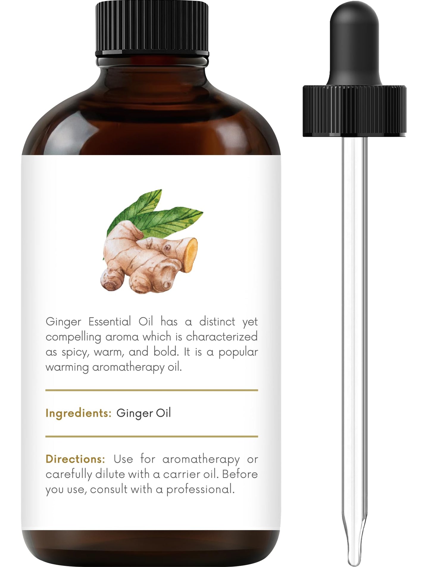 Handcraft Blends Ginger Essential Oil – 1 Fl Oz – 100% Pure and Natural – Premium Grade Essential Oil for Diffuser and Aromatherapy, Skin, Massage, Candle and Soap Making Fragrance