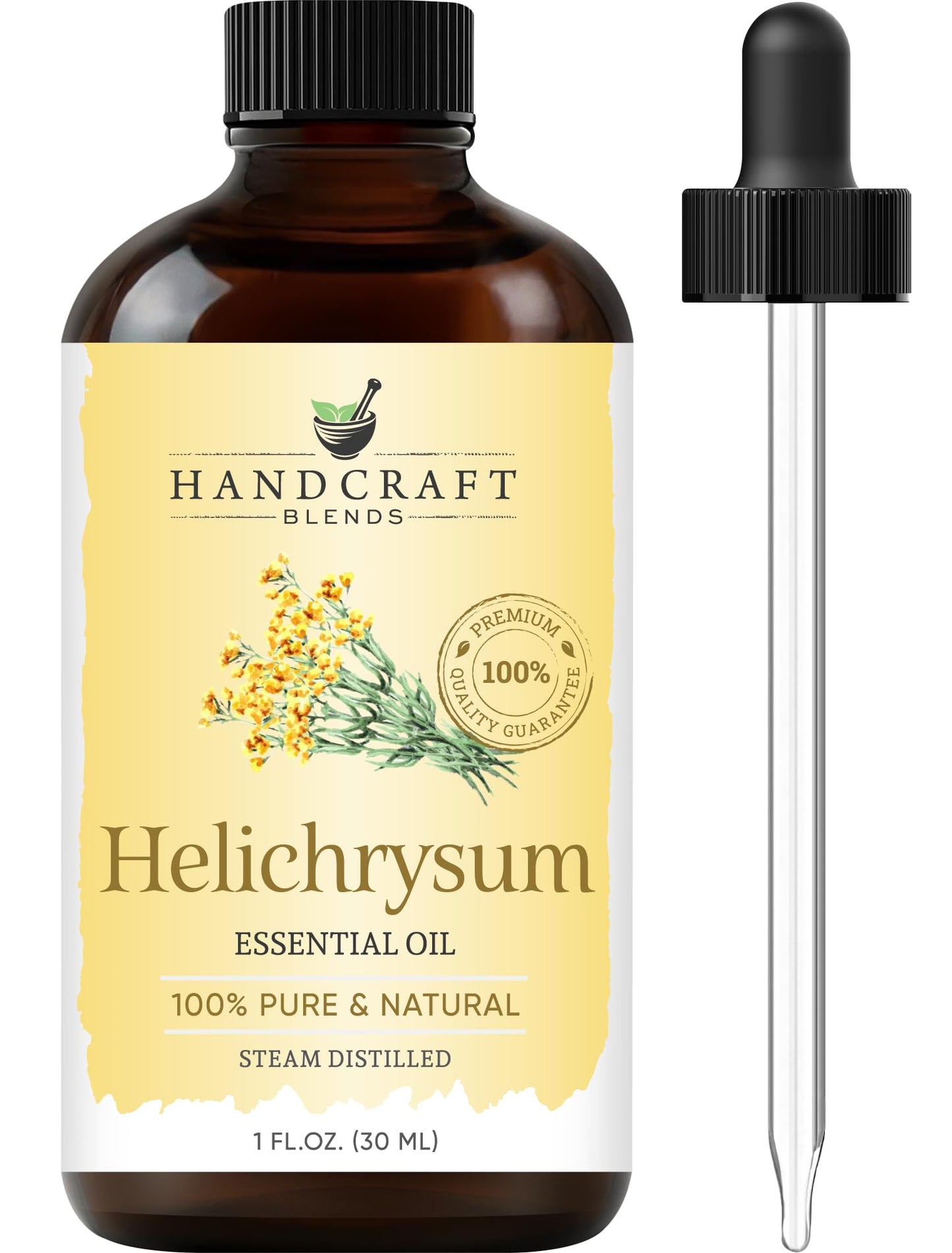 Handcraft Blends Helichrysum Essential Oil – 1 Fl Oz | 100% Pure