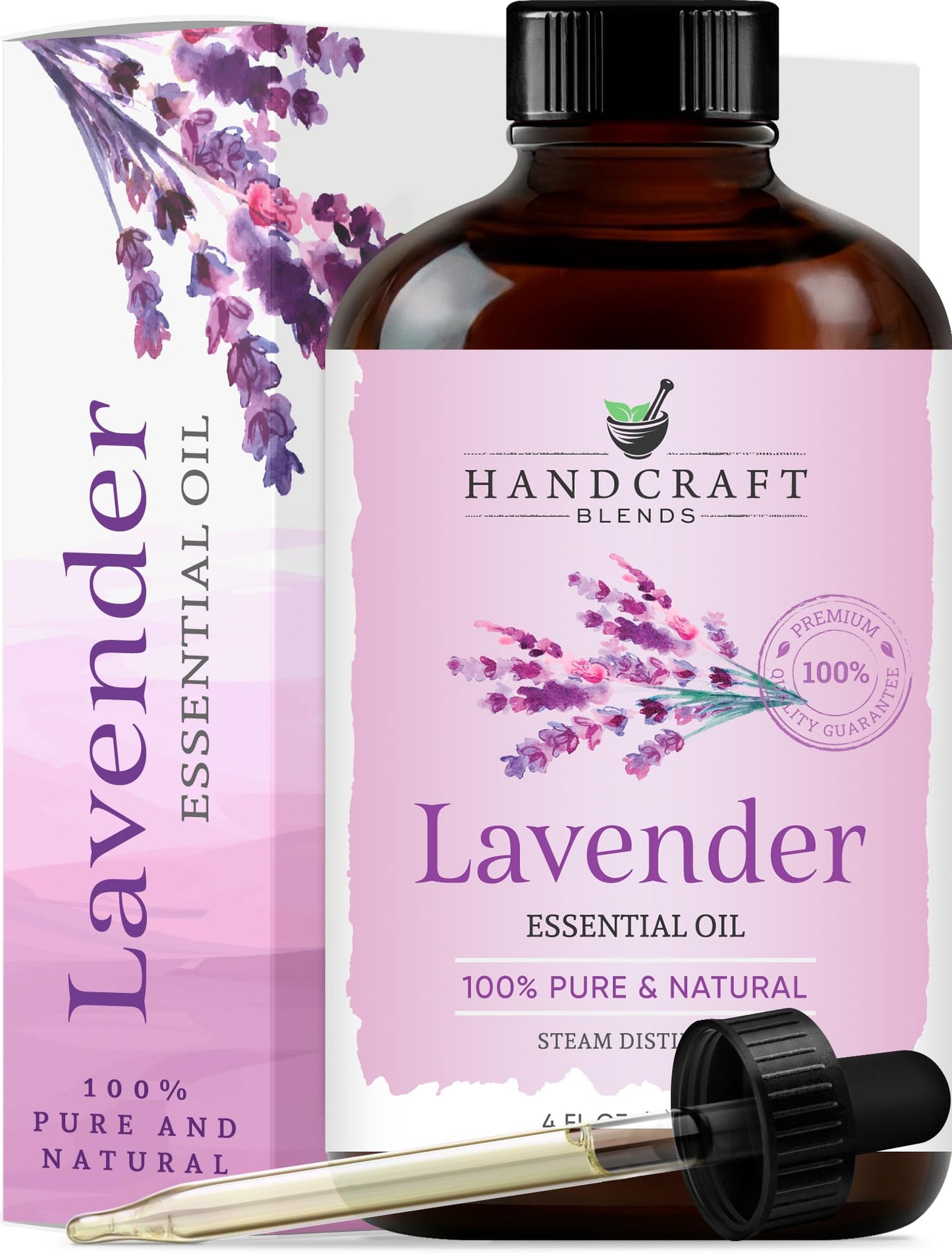 Handcraft Blends Lavender Angustifolia Essential Oil Gift Set – 4 fl oz – Pure & Natural – Gift Box Included
