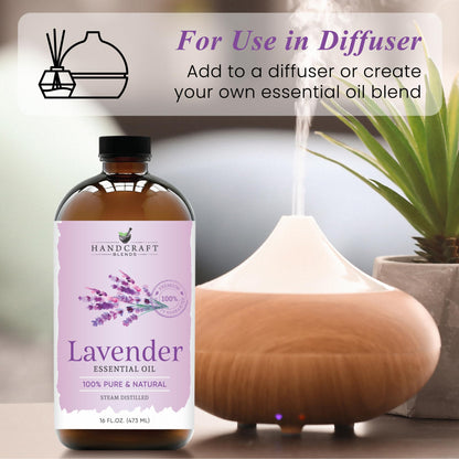Handcraft Blends Lavender Essential Oil – 16 fl oz | 100% Pure & Natural