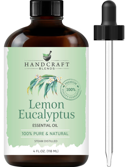 Handcraft Blends Lemon Eucalyptus Essential Oil – 4 Fl Oz – 100% Pure & Natural