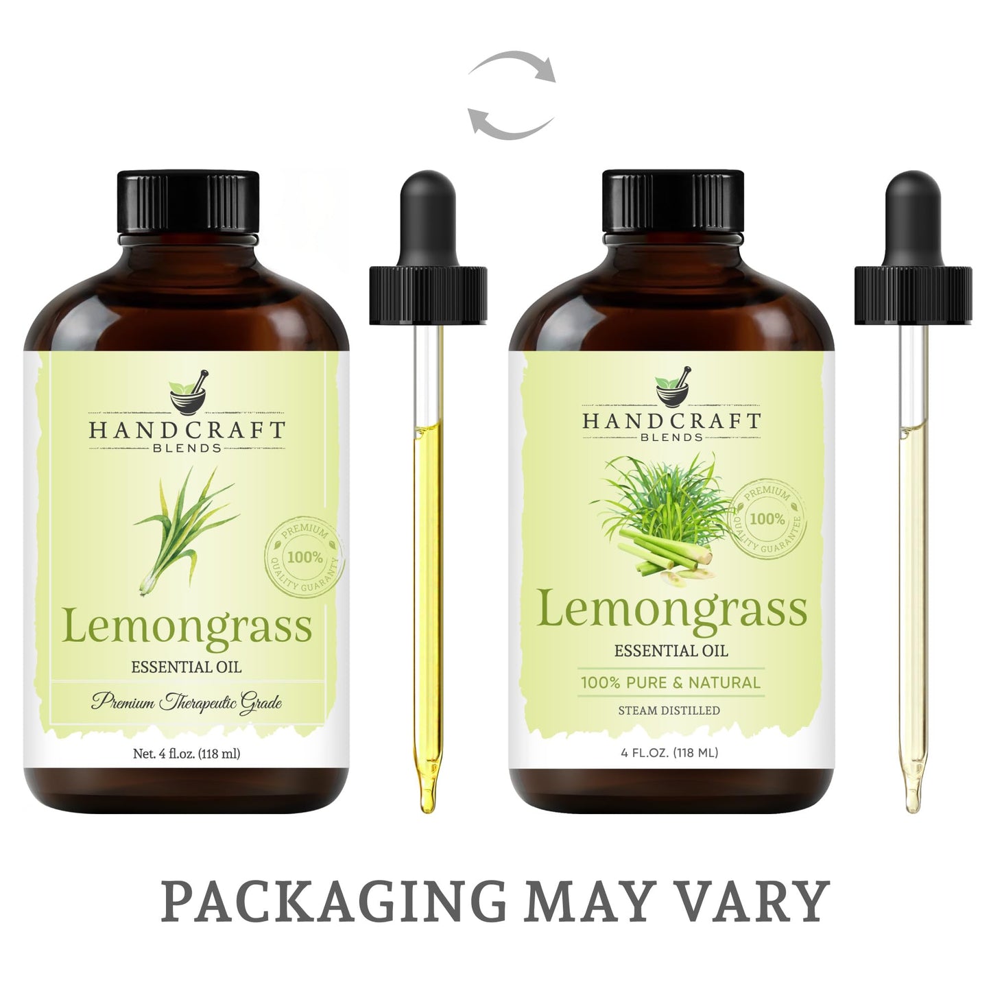 Handcraft Blends Lemongrass Essential Oil – 4 Fl Oz | 100% Pure & Natural, Premium Grade