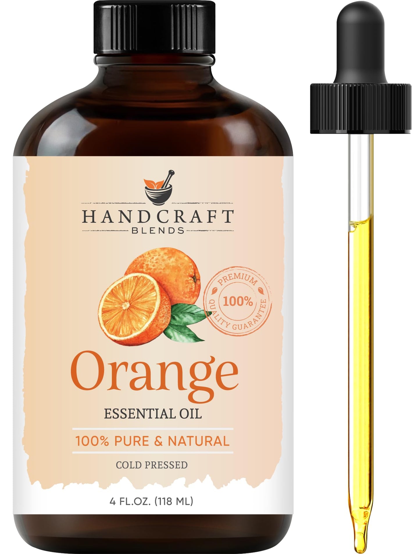 Handcraft Blends Orange Essential Oil – 4 oz | 100% Pure & Natural, Premium Grade