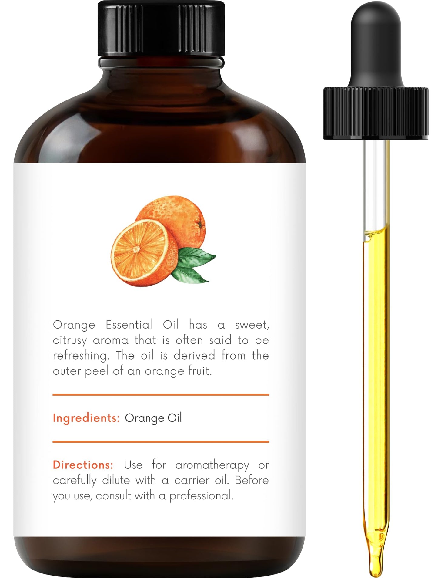 Handcraft Blends Orange Essential Oil – 4 oz | 100% Pure & Natural, Premium Grade