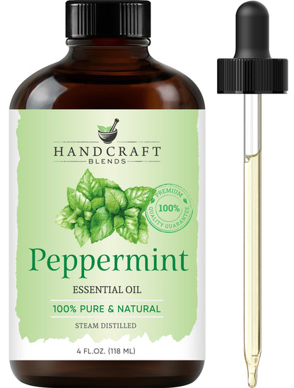 Handcraft Blends Peppermint Essential Oil – 4 oz | 100% Pure & Natural Premium Grade