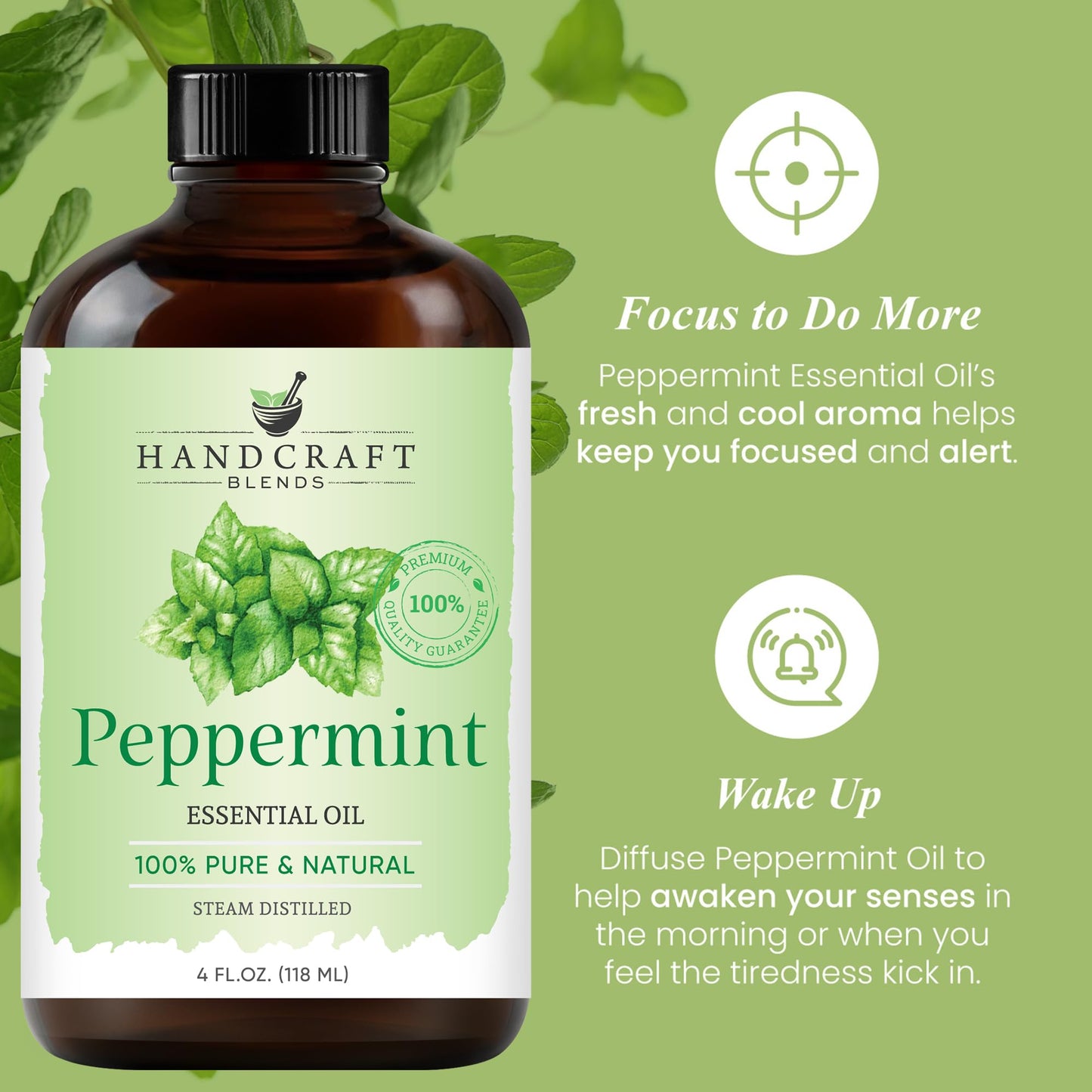 Handcraft Blends Peppermint Essential Oil – 4 oz | 100% Pure & Natural Premium Grade