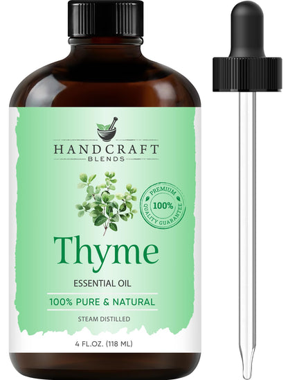 Thyme Essential Oil 4 oz – 100% Pure & Natural | Handcraft Blends
