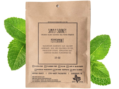 Simply Sooney Vegan Fluoride Free Toothpaste Powder – Organic Peppermint (3.5 oz)